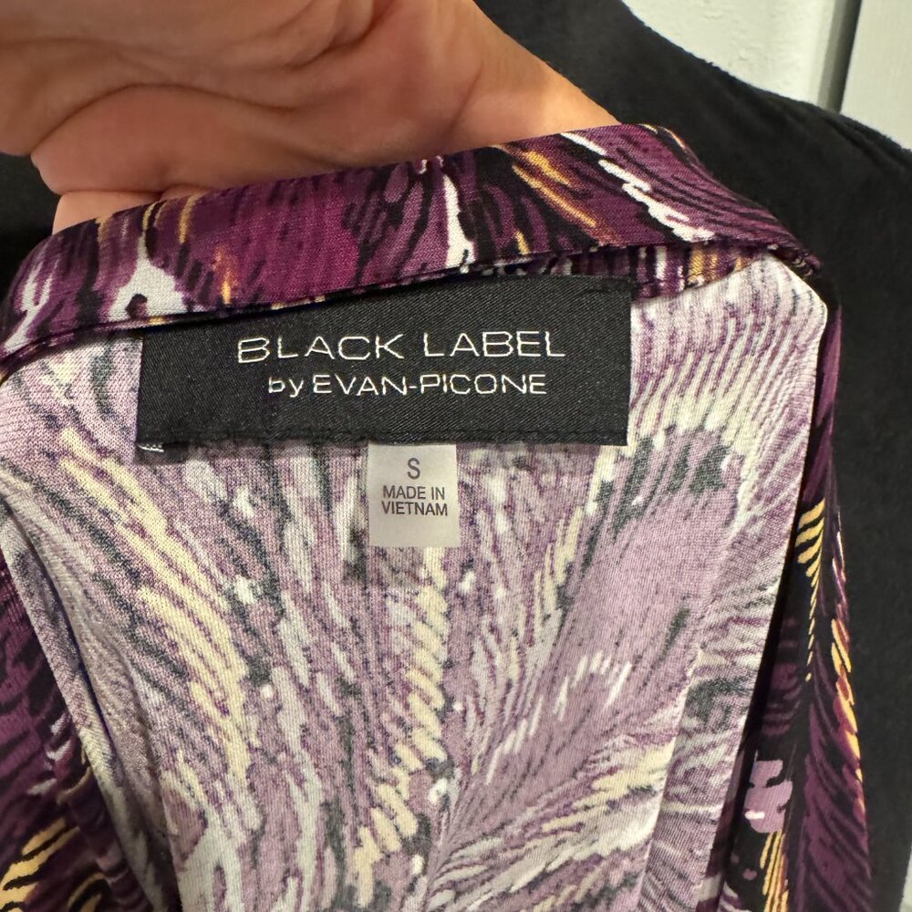 Black Label NWT by Evan-Picone Women's Sleeveless Blouse Plum Multi Color Small - Picture 6 of 7